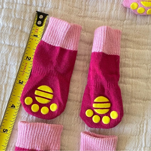 NEW collection of Dog Pink Shearling Booties, socks, hair bows, bandana XS/S - Picture 4 of 6